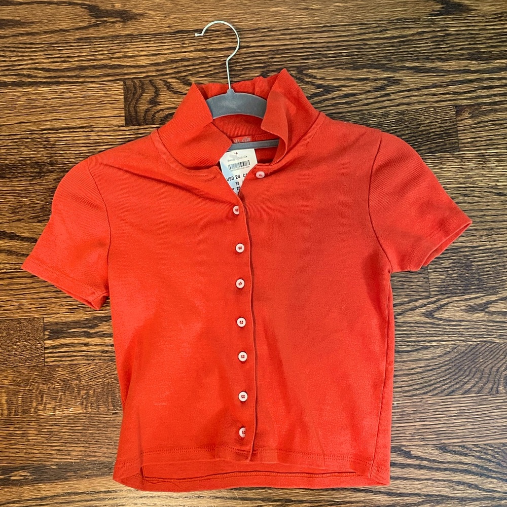 Orange Button-down Shirt